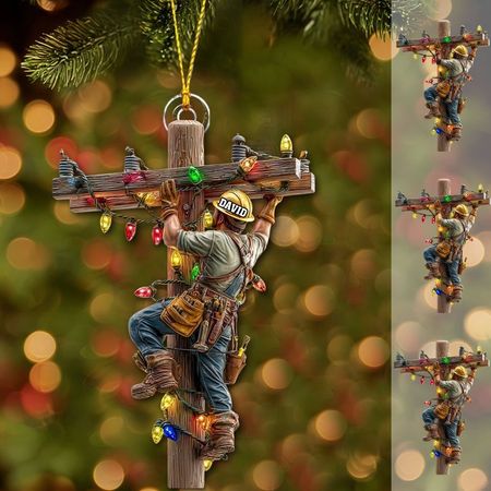 Keeping the Lights On - Personalisiertes Lineman Ornament